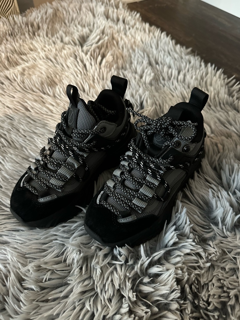 Kids Black and Gray Hiking Boots - Youth Trail Boot